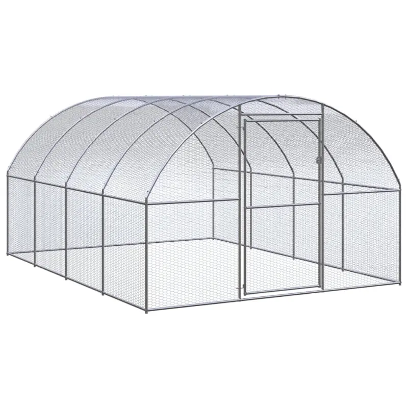 Klatka zewnętrzna dla kurcząt, 3x4x2 m, stal galwanizowana