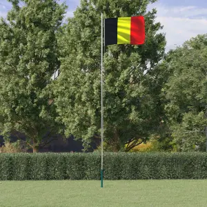 Flaga Belgii z masztem, 6,08 m, aluminium