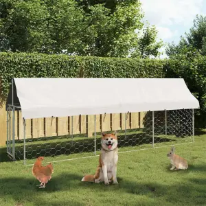 Kojec dla psa z zadaszeniem, 400 x 100 x 150 cm