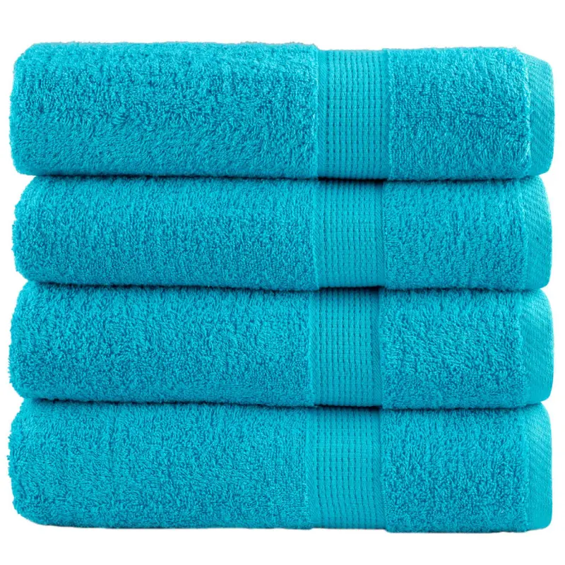 Ręczniki premium SOLUND 4 szt., turkusowe, 70x140 cm, 600 g/cm²