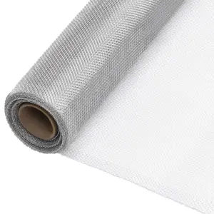 Siatka aluminiowa, 80 x 2000 cm, srebrna