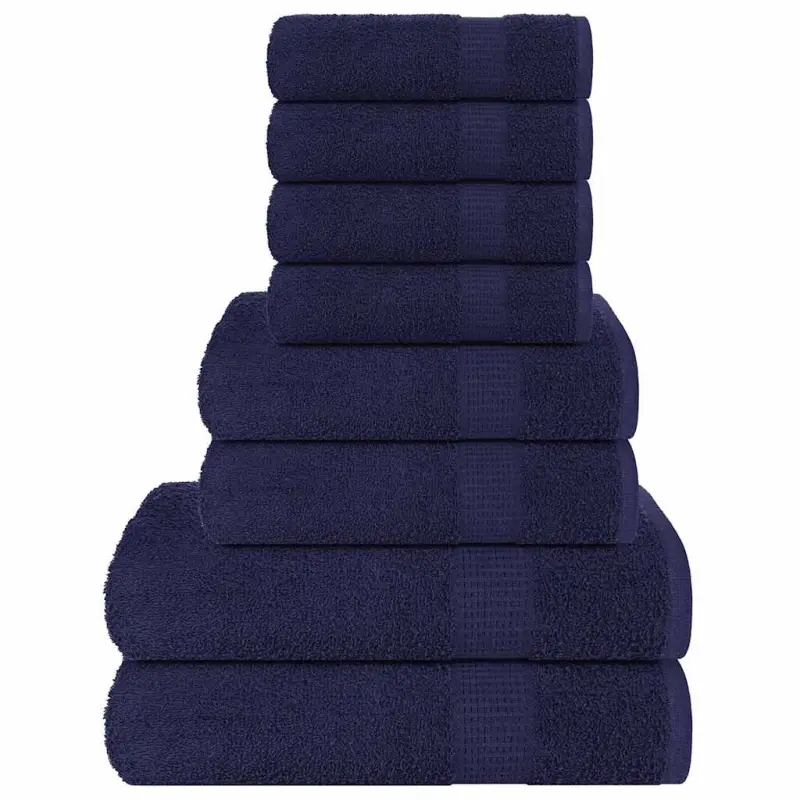 8-cz. zestaw ręczników, FROGN, granat, 360 g/m²