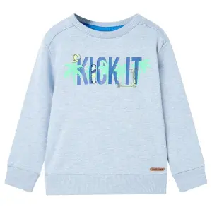 Bluza dziecięca, jasnoniebieski melanż, 104