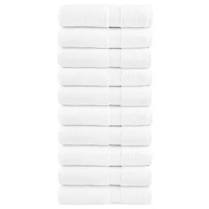 Ręczniki premium, SOLUND, 10 szt., białe, 70x140 cm, 600 g/m²