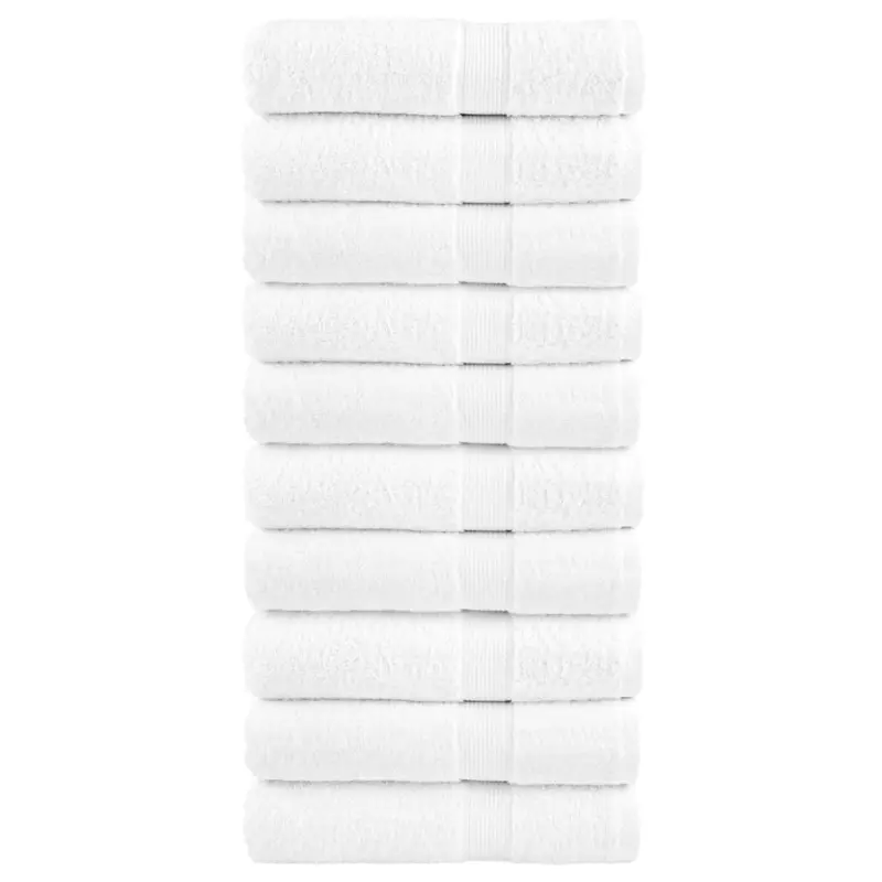 Ręczniki premium, SOLUND, 10 szt., białe, 70x140 cm, 600 g/m²
