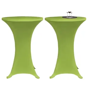 Elastyczne nakrycie stołu zielone 2 szt. 80 cm