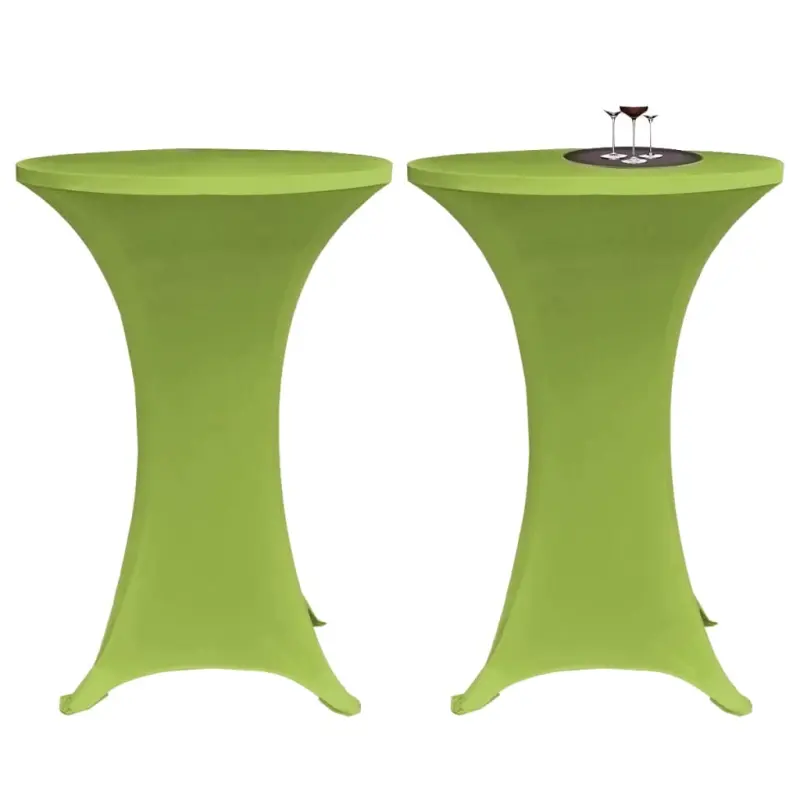 Elastyczne nakrycie stołu zielone 2 szt. 80 cm