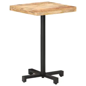 Stolik bistro, kwadratowy, 50x50x75 cm, surowe drewno mango