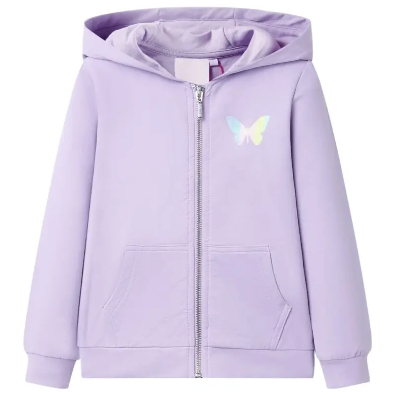 Bluza dziecięca z kapturem, liliowa, 104