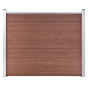 Panel ogrodzeniowy z WPC, 180x146 cm, brązowy