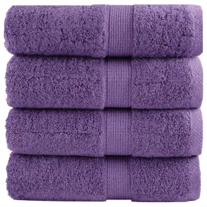 Ręczniki myjące Premium SOLUND 4 szt. Fioletowe 30x30 cm 600 gsm
