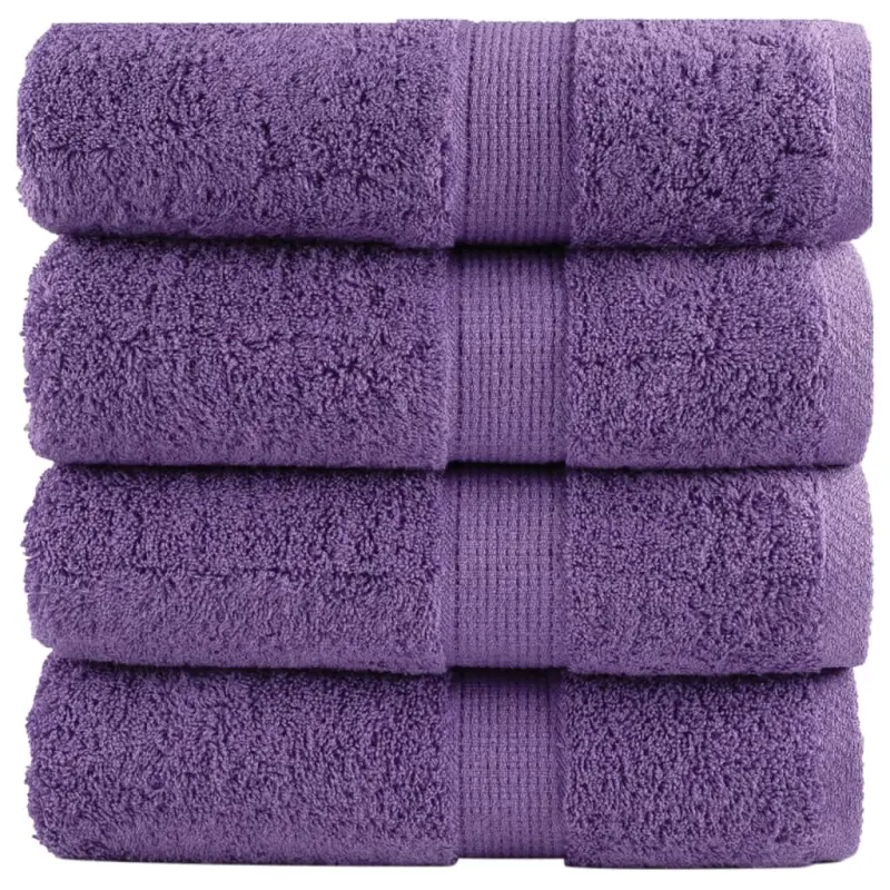 Ręczniki myjące Premium SOLUND 4 szt. Fioletowe 30x30 cm 600 gsm