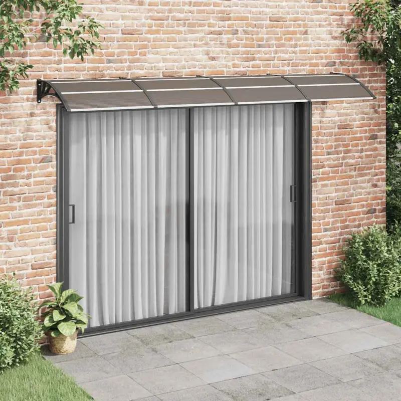 Daszek nad drzwi czarny 350x100 cm poliwęglan