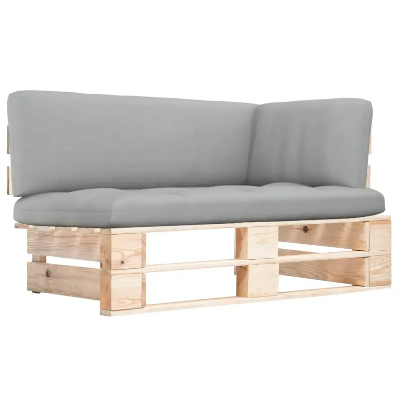 Ogrodowa sofa narożna z palet, impregnowane drewno sosnowe