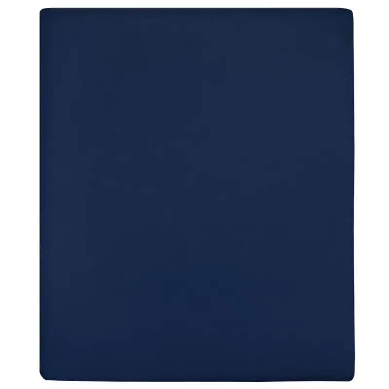 Prześcieradła, 2 szt., granatowe, 180x200cm, dżersej bawełniany