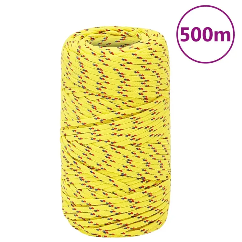 Linka żeglarska, żółta, 2 mm, 500 m, polipropylen