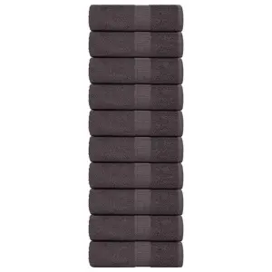 Ręczniki dla gości, FROGN, 10 szt., antracyt, 30x50 cm, 360 g/m²