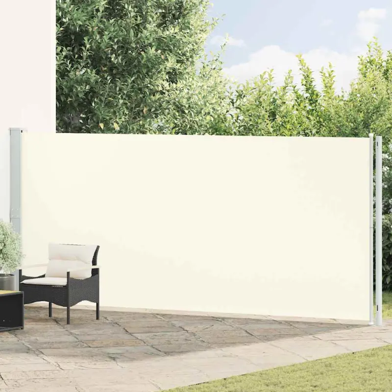 Wysuwana markiza boczna na taras, 180 x 600 cm, kremowa