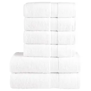 6-częściowy zestaw ręczników premium SOLUND, biały, 600 g/cm²