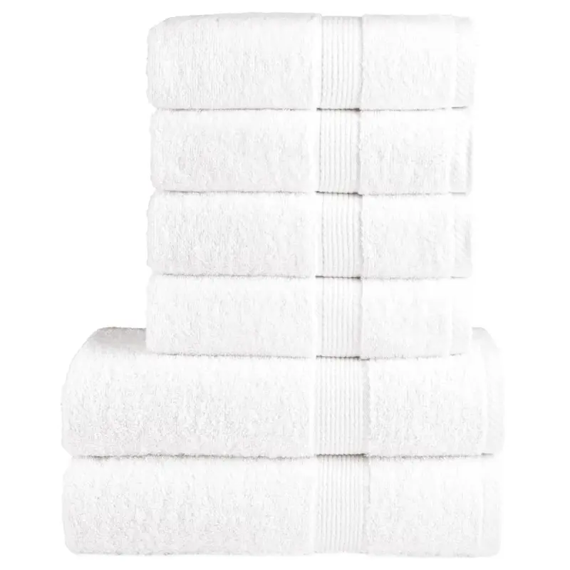 6-częściowy zestaw ręczników premium SOLUND, biały, 600 g/cm²