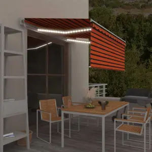 Automatyczna markiza z zasłoną, LED i czujnikiem, 3,5x2,5 m