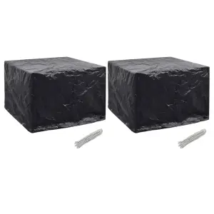 Pokrowce na meble ogrodowe, 2 szt., 8 oczek, 122x112x98 cm