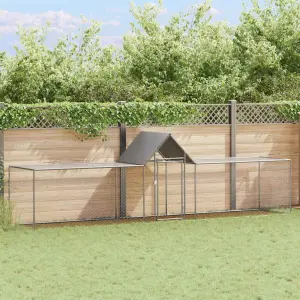 Woliera dla kur, 5 x 1 x 1,5 m, galwanizowana stal