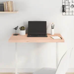 Blat stołu, 80x60x(2-4) cm, surowe lite drewno dębowe