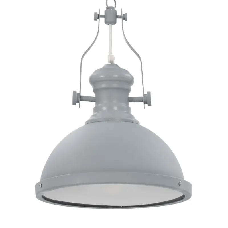 Lampa sufitowa, szara, okrągła, E27