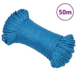 Linka robocza, niebieska, 6 mm, 50 m, polipropylen