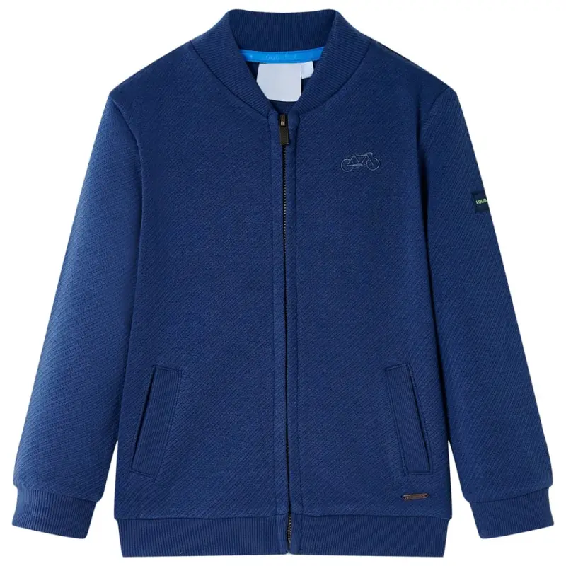Bluza dziecięca z zapięciem na suwak, granatowa, 92