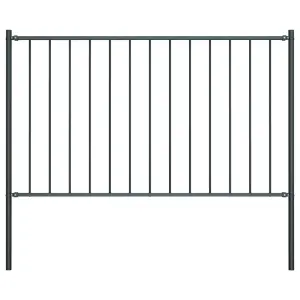 Panel ogrodzeniowy Woerden ze słupkami stalowymi 1,7x1,25 m antracyt