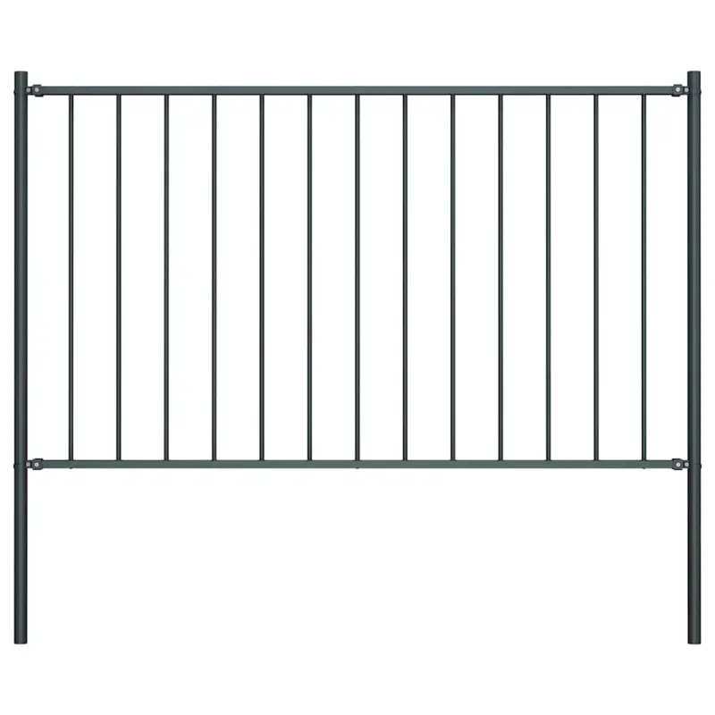 Panel ogrodzeniowy Woerden ze słupkami stalowymi 1,7x1,25 m antracyt