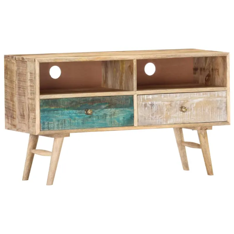 Szafka pod telewizor, 88 x 30 x 50 cm, lite drewno mango
