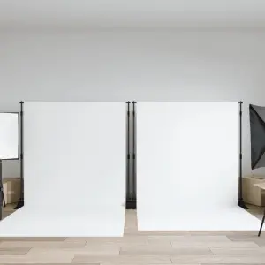 Stojaki do tła, 2 szt., czarne, 254x243 cm, stalowe