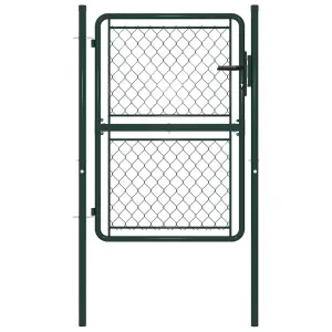 Brama ogrodowa stalowa 100x150 cm zielona