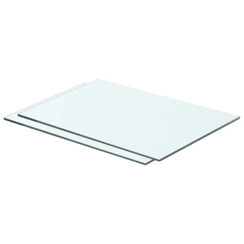 Półki, 2 szt., panel z przezroczystego szkła, 50 x 30 cm
