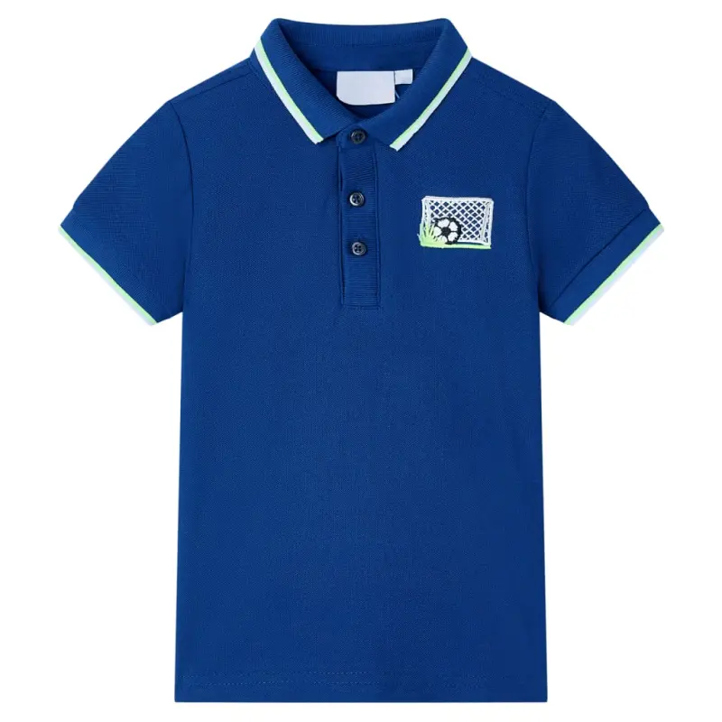 Koszulka dziecięca polo, ciemnoniebieska, 128