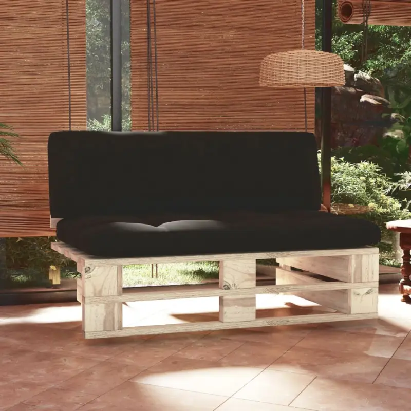 Ogrodowa sofa środkowa z palet, impregnowane drewno sosnowe