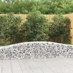 Kosze gabionowe, 10 szt, 400x50x40/60 cm, galwanizowane żelazo