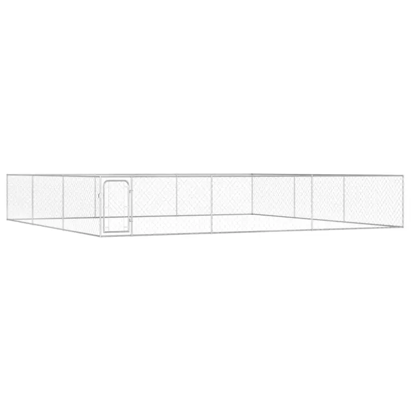 Kojec dla psa, galwanizowana stal, 6 x 6 x 1 m