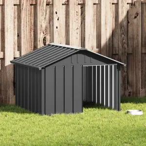 Buda dla psa, antracytowa, 116,5x103x81,5 cm, stal