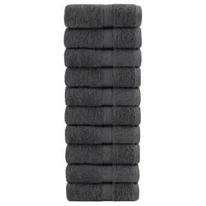Ręczniki toaletowe Premium, SOLUND 10 szt. Antracyt 30x30cm 600 g/m²