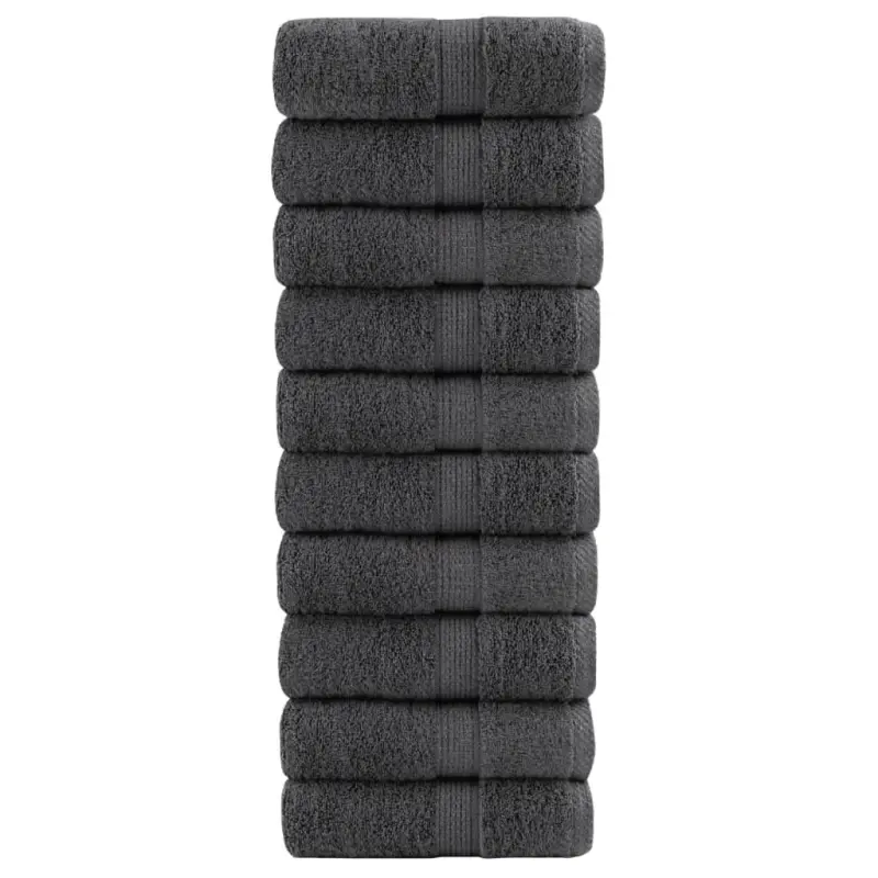 Ręczniki toaletowe Premium, SOLUND 10 szt. Antracyt 30x30cm 600 g/m²