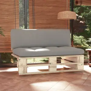 Ogrodowa sofa środkowa z palet, impregnowane drewno sosnowe