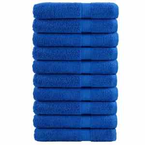 Ręczniki premium, SOLUND, 10 szt., niebieskie, 100x200 cm, 600 g/m²