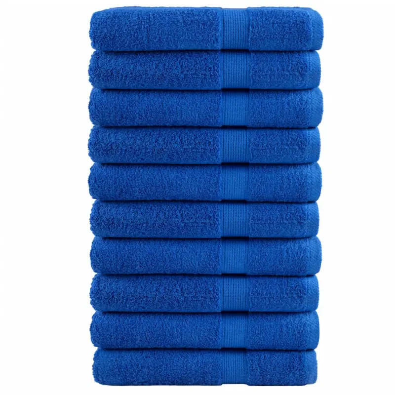Ręczniki premium, SOLUND, 10 szt., niebieskie, 100x200 cm, 600 g/m²
