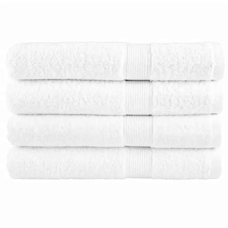 Ręczniki premium, SOLUND, 4 szt., białe, 80x200 cm, 600 g/m²