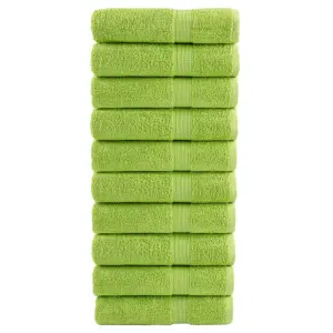 Ręczniki premium SOLUND, 10 szt., zielone, 70x140 cm, 600 g/cm²