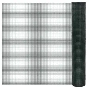 Ogrodzenie z siatki, stal galwanizowana, 1x25 m, zielone